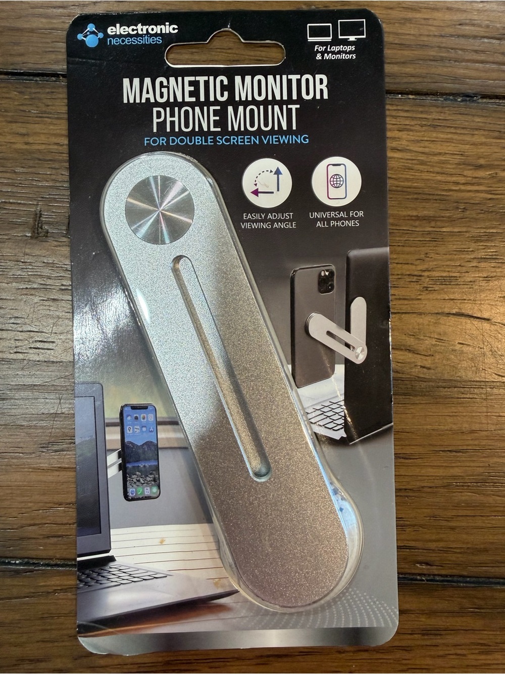 Magnetic Monitor Phone Mount - Silver - Picture 2 of 7